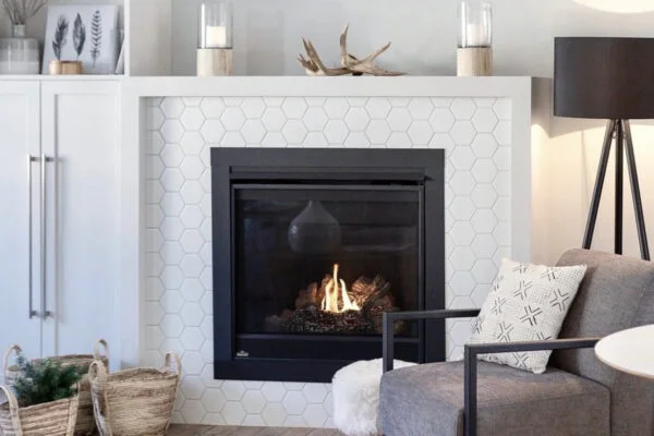 A fireplace serviced by the technicians Classic Stoves works with